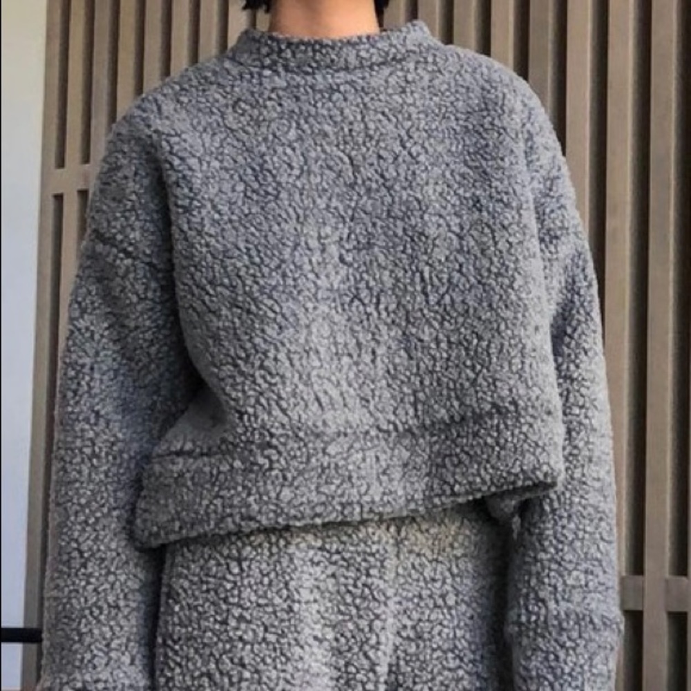 Priory Bruna Sweater - Heather Grey Sherpa
